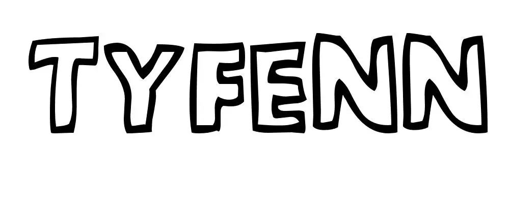 Coloriage Tyfenn - Prénom à imprimer