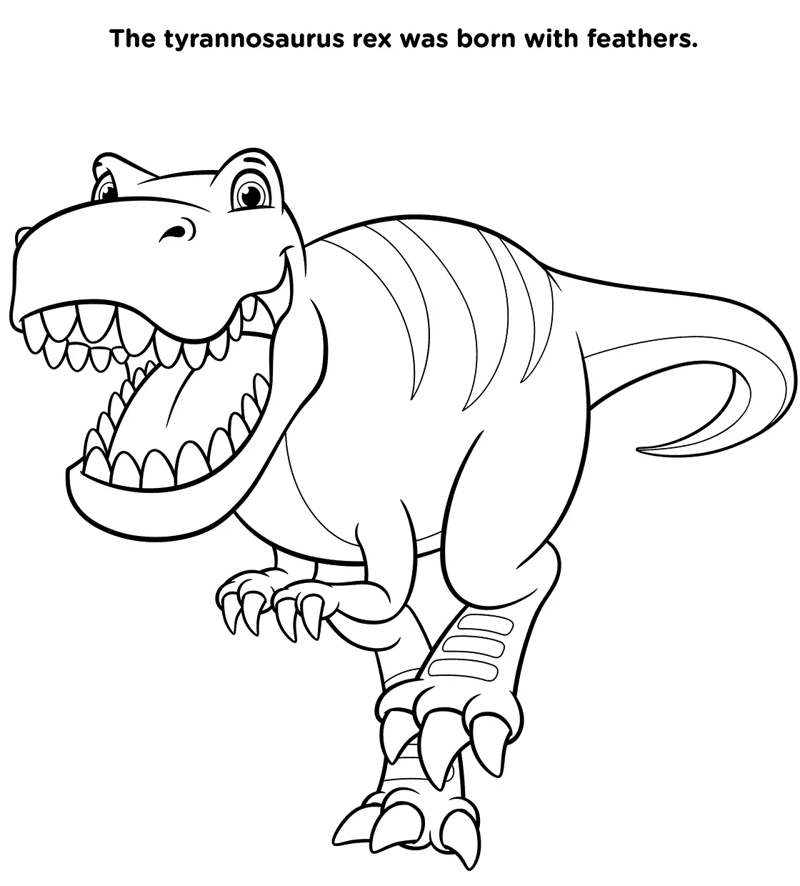 Coloriage Tyrannosaure Rex pour enfants - Pat patrouille à imprimer