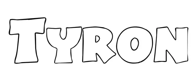 Coloriage Tyron - Prénom à imprimer