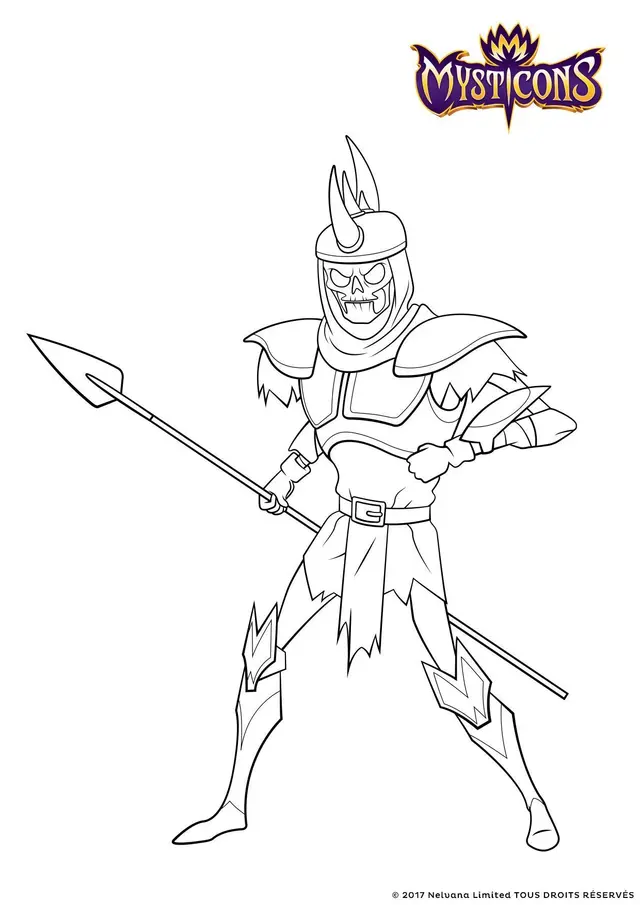 Coloriage Un Soldat Squelette - Gulli à imprimer