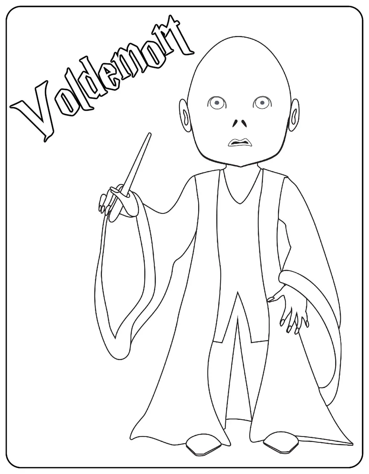 Coloriage Valdemort - Harry potter à imprimer