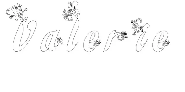 Coloriage Valerie - Prénom à imprimer
