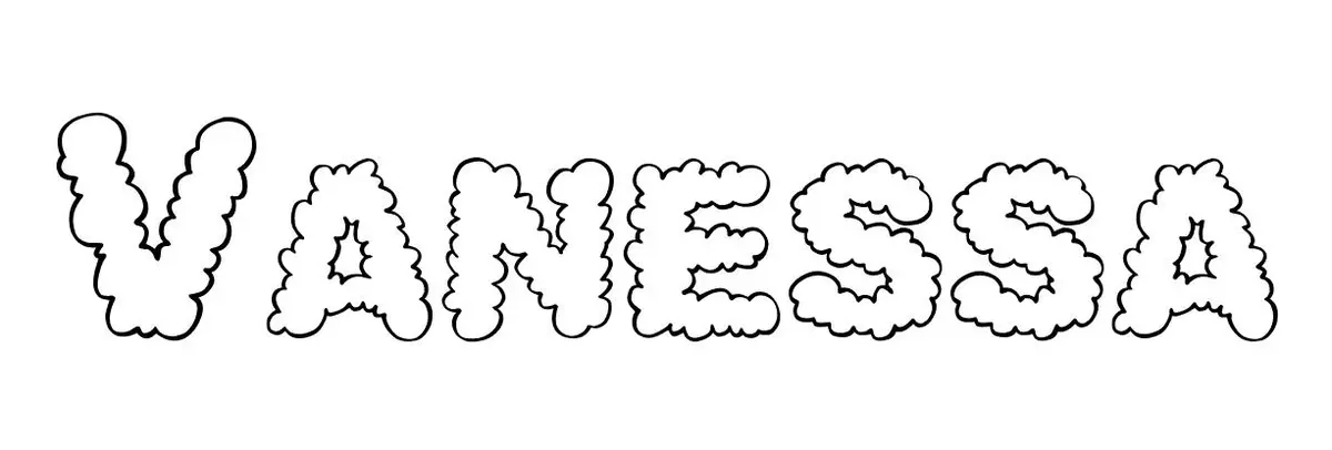 Vanessa coloring page to print