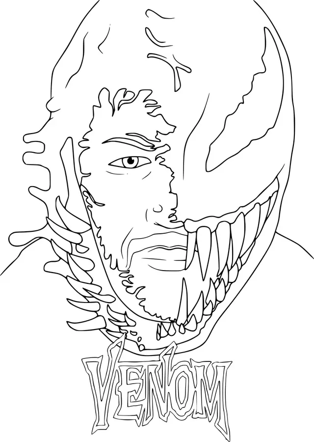 Coloriage Venom Marvel - Venom à imprimer