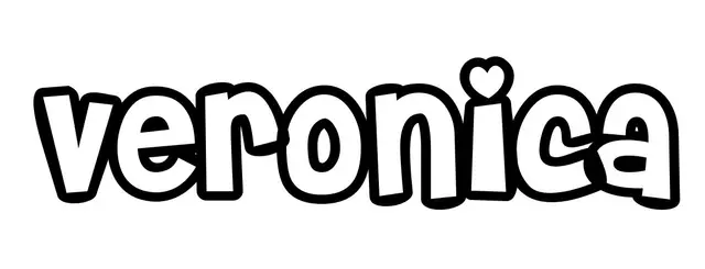 Coloriage Veronica - Prénom à imprimer