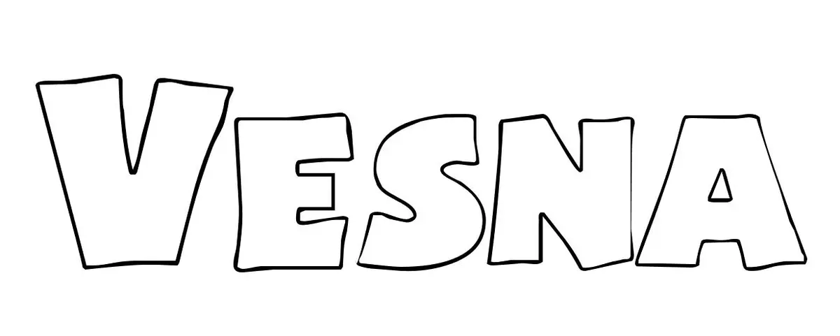 Coloriage Vesna - Prénom à imprimer