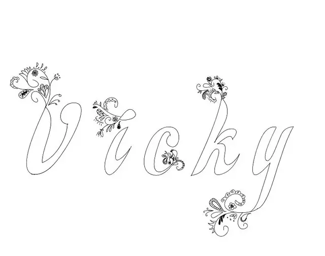 Coloriage Vicky - Prénom à imprimer