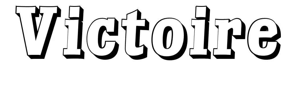 Coloriage Victoire - Prénom à imprimer