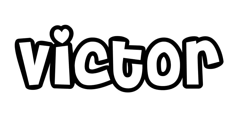 Coloriage Victor - Prénom à imprimer