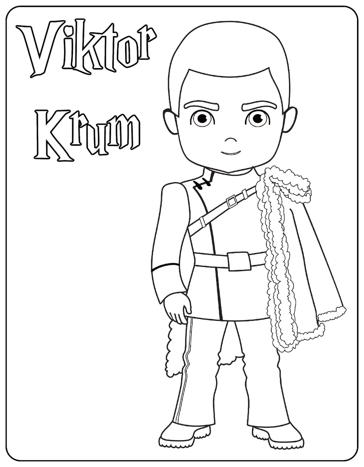 Coloriage Viktor Krum - Harry potter à imprimer