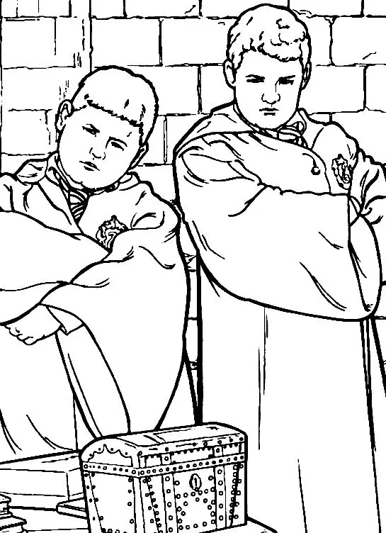 Coloriage Vincent Crabbe Et Gregory Goyle - Harry potter à imprimer
