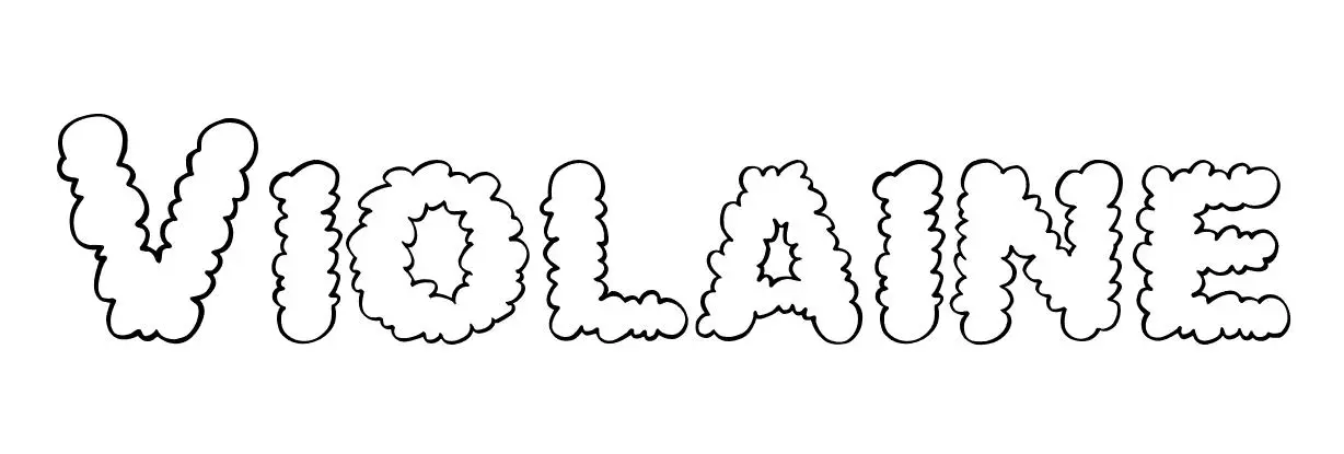 Coloriage Violaine - Prénom à imprimer