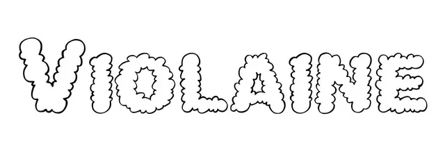 Coloriage Violaine - Prénom à imprimer