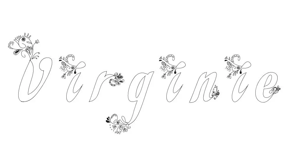 Coloriage Virginie - Prénom à imprimer