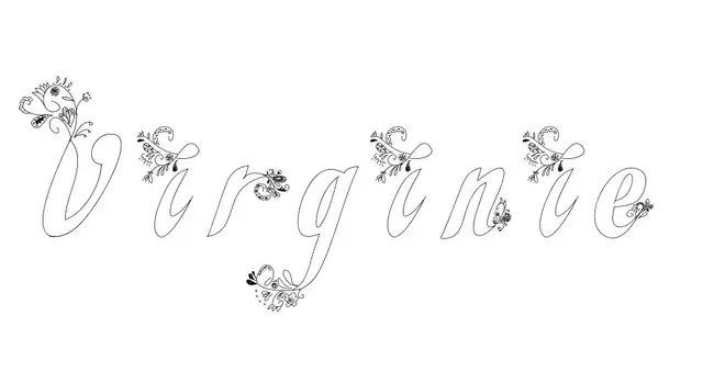 Coloriage Virginie - Prénom à imprimer