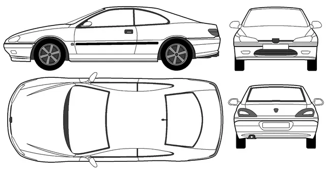 Coloriage Voiture Véhicules Voiture Peugeot - Voiture à imprimer