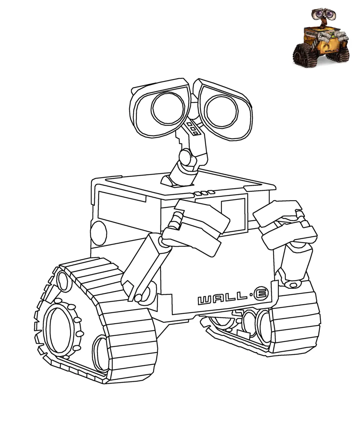 Kleurplaat Wall-E Disney kleurplaten om te printen