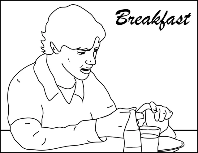 Dibujo de Walter Jr. de Breaking Bad en acción para colorear