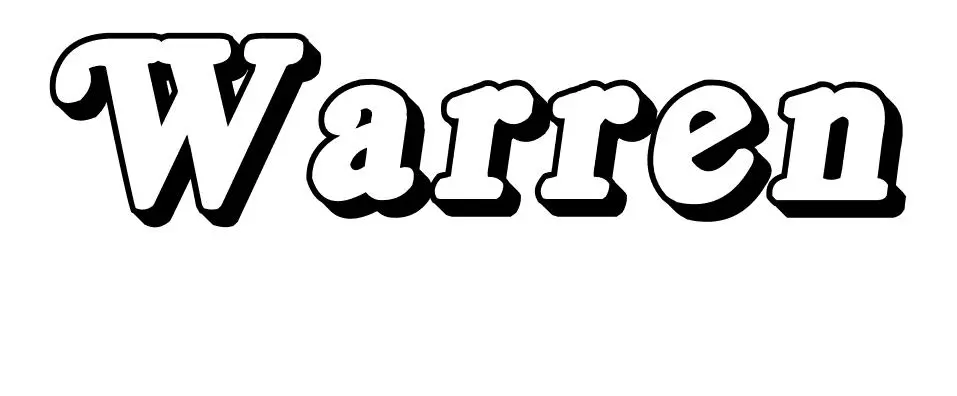 Coloriage Warren - Prénom à imprimer
