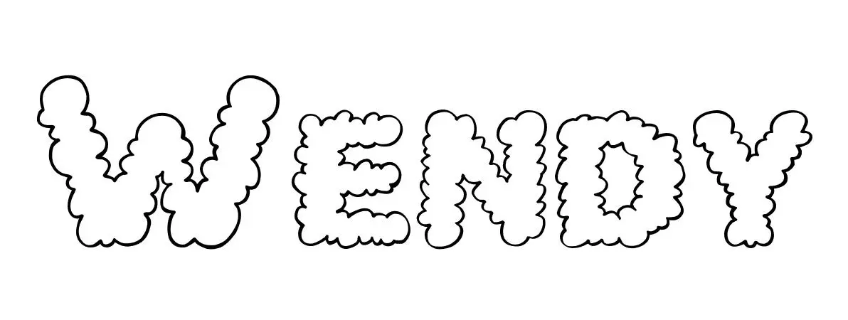 Coloriage Wendy - Prénom à imprimer