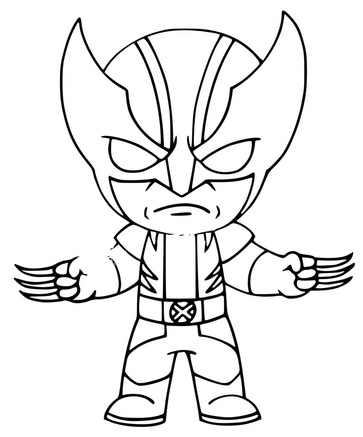 Wolverine Fortnite coloring page to print