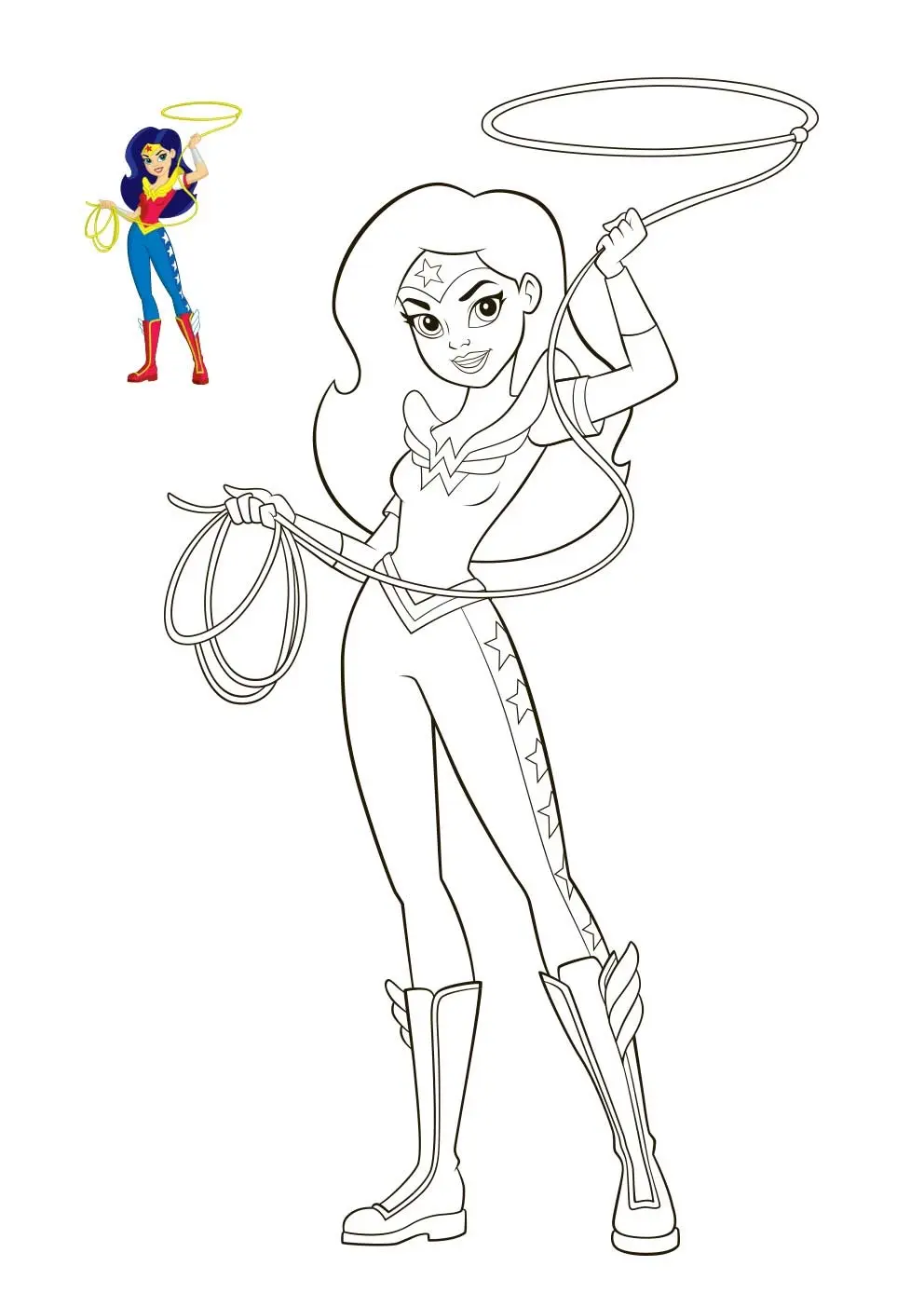 Coloriage Wonder Woman Dc Super Hero Girls - Super héros à imprimer