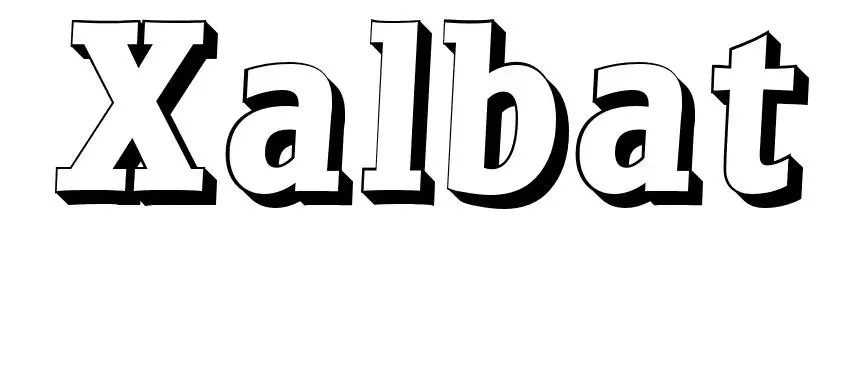 Coloriage Xalbat - Prénom à imprimer