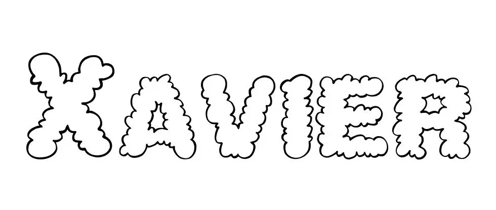 Coloriage Xavier - Prénom à imprimer