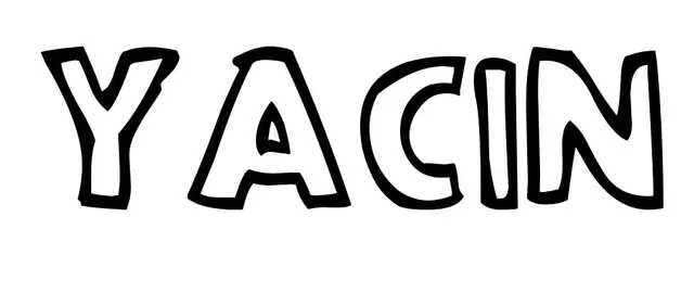 Coloriage Yacin - Prénom à imprimer
