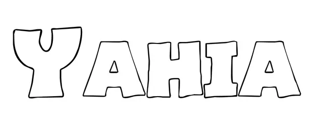 Coloriage Yahia - Prénom à imprimer