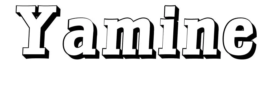 Coloriage Yamine - Prénom à imprimer