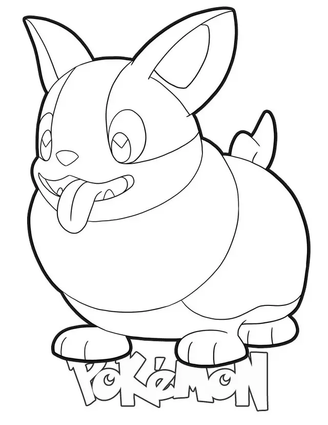 Coloriage Yamper Pokemon - Pokémon à imprimer