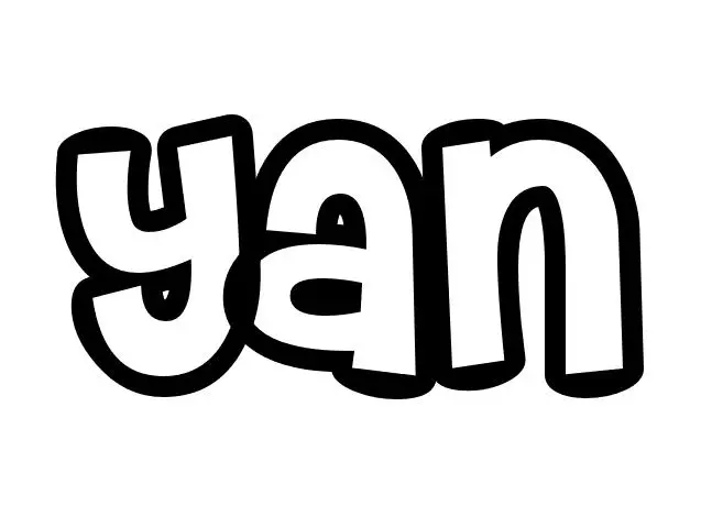 Coloriage Yan - Prénom à imprimer