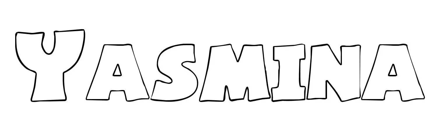 Coloriage Yasmina - Prénom à imprimer