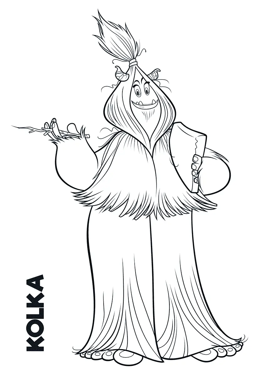 Kolka the Yeti - Smallfoot coloring page to print
