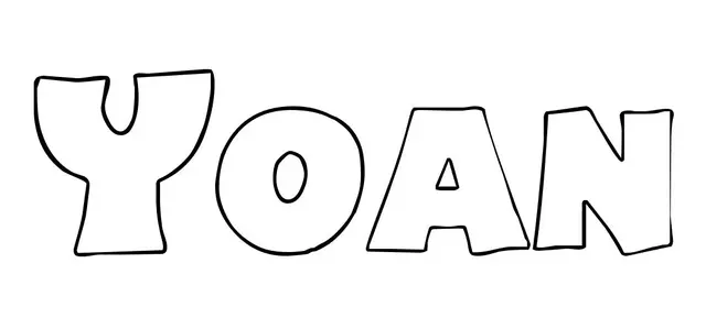 Coloriage Yoan - Prénom à imprimer