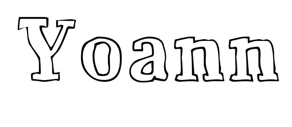 Coloriage Yoann - Prénom à imprimer