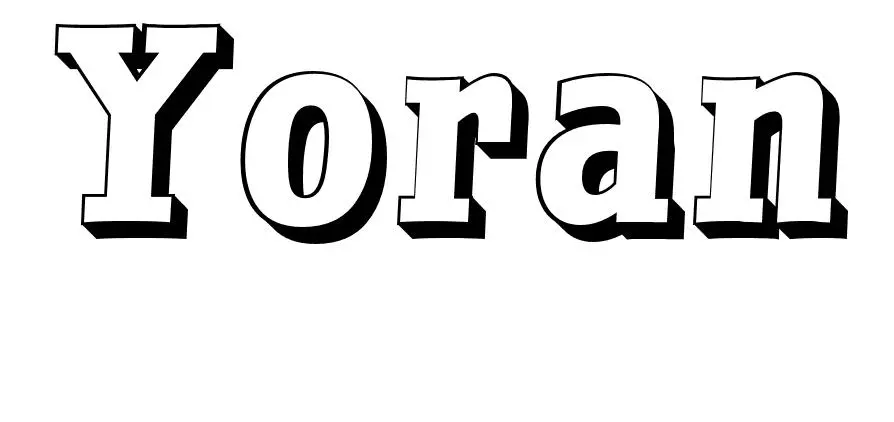 Disegno di Yoran – disegno del nome da colorare da stampare