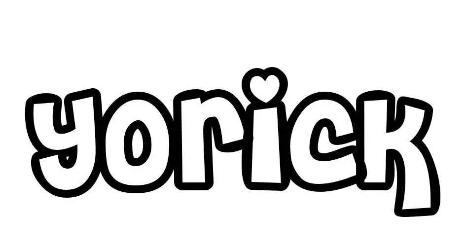 Disegno di Disegno del nome Yorick da stampare