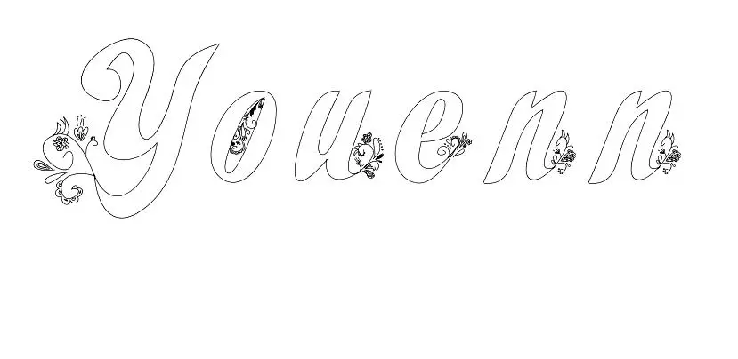 Coloriage Youenn - Prénom à imprimer