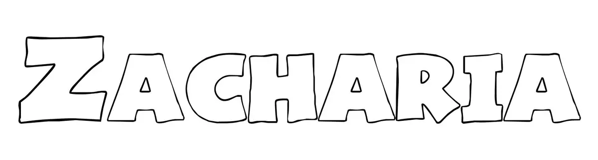Zacharia coloring page to print