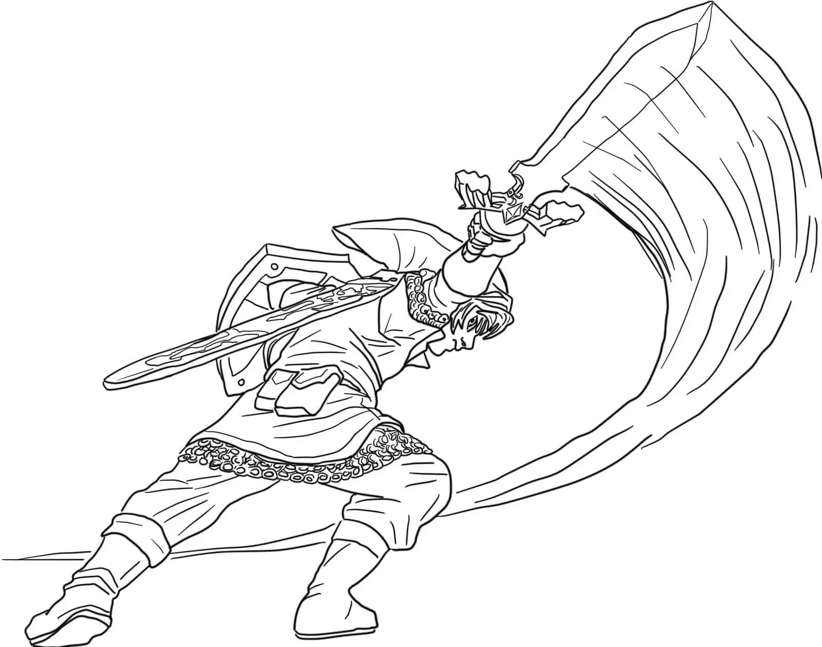 Coloriage Zelda 1986 Links Awakening - Zelda à imprimer