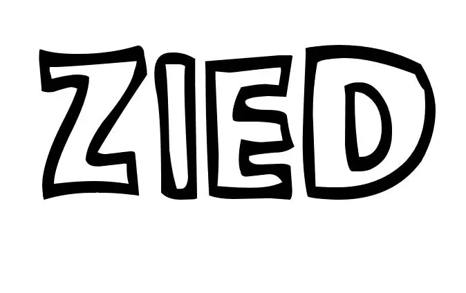 Coloriage Zied - Prénom à imprimer