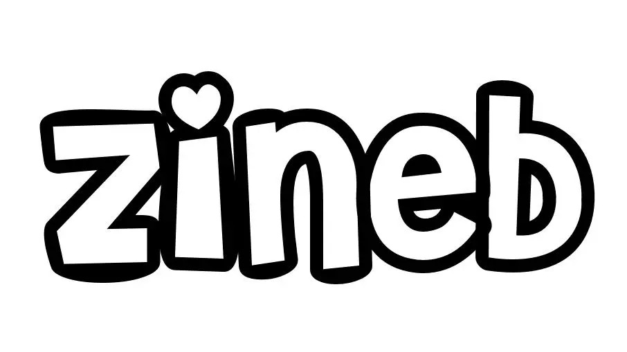Coloriage Zineb - Prénom à imprimer