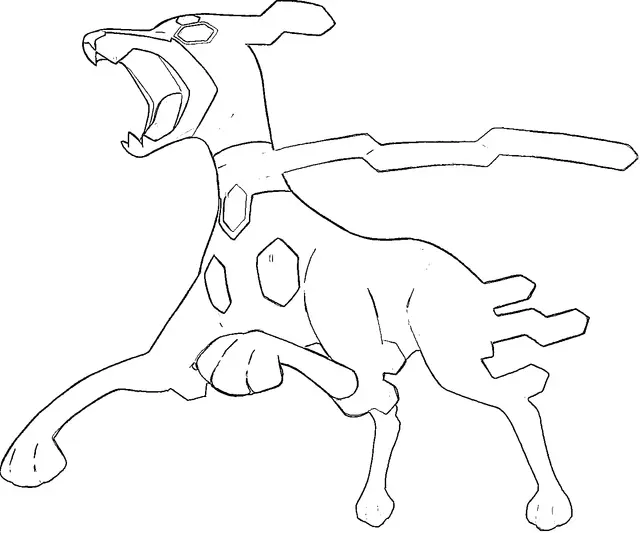 Zygarde Core Forme Legendary Dragon coloring page to print