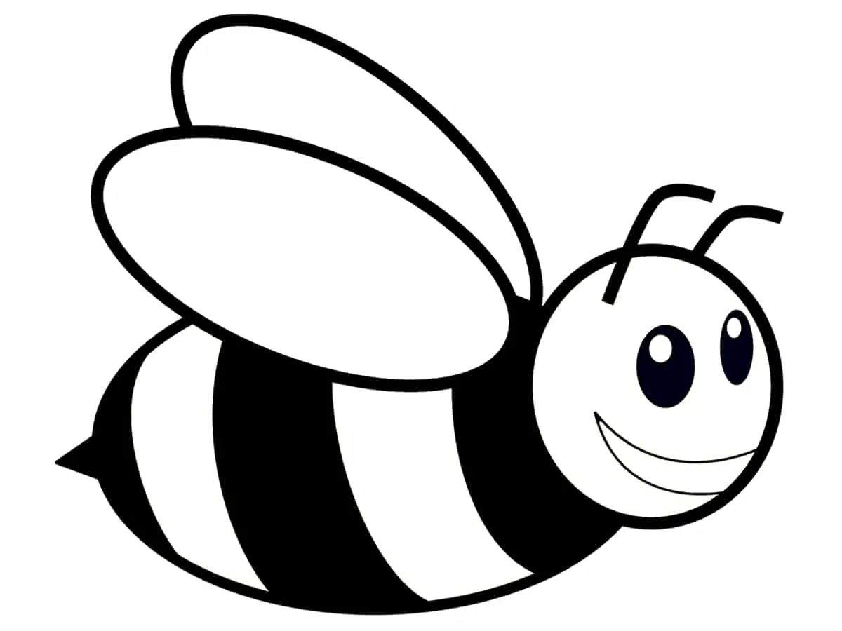Coloriage Abeille Insecte En Plein Vol - Abeille à imprimer
