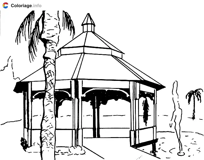 Disegno di Rifugio sulla spiaggia da stampare