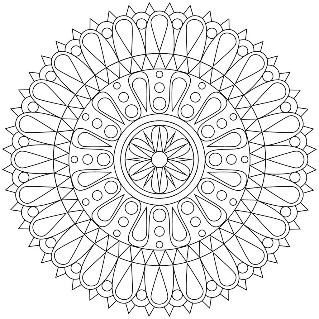 Coloriage Abstract Mandala 4 Par Dora Alis - Mandala à imprimer