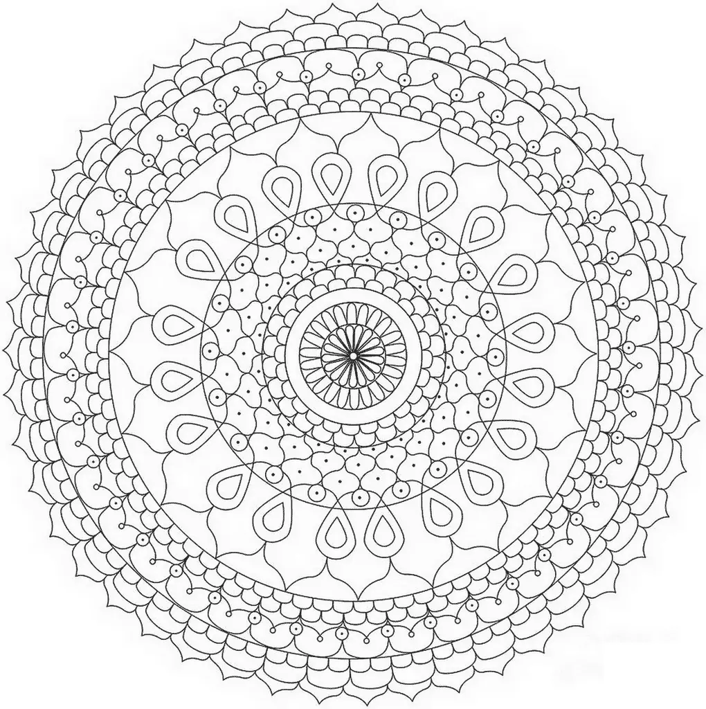 Coloriage Abstract Mandala Par Dora Alis - Mandala à imprimer