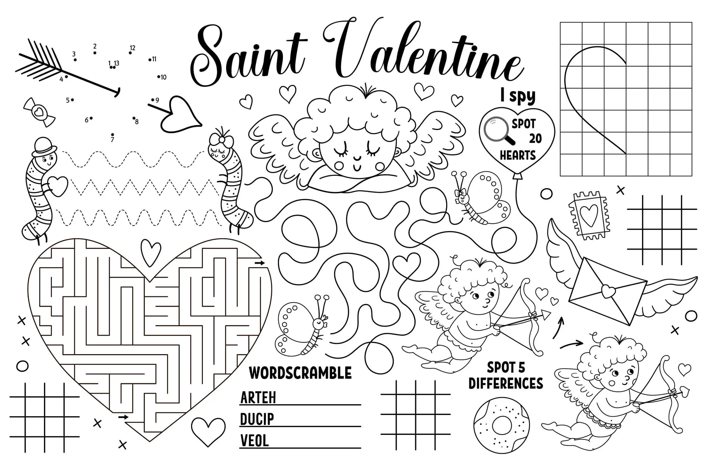 Coloriage Activite Février Saint Valentin Maternelle Ps - Février à imprimer